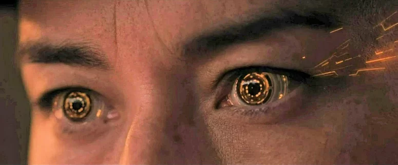 Ash's eyes when she is engaged with the Virtual Universe - Levels