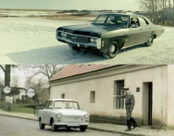 Frank's 1969 Chevrolet Biscayne gifted to Peter by George -- (bottom) Tarant from the 1960s Frank used to cross the border into West Germany - Field Sketches