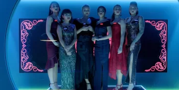Karaoke Club girls played by Julieta Roldan, Portia Large, Tamah Bannister, Gabriella Shrovers, Bianca Wallace, and Gillian Nguyen - Loveland