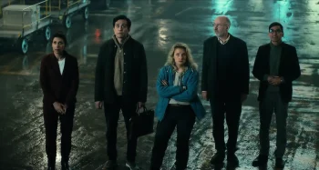 Sara Khorami as Marian Rhadani, Ine Marie Wilmann as Nora Tidemann, Kim Falck as Andreas Isaksen, Jon Ketil Johnsen as Professor Møller, and Duc Mai-The as Professor Wangel - Troll 2