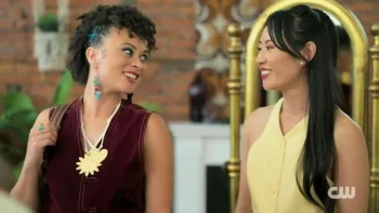 Khadijah Salawu as Caro's friend Gabi, and Chantelle Han as Emma - Ordinary Girl in a Tiara