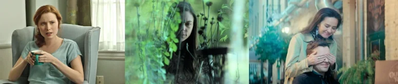 Area 33 blog banner - Scenes from 'Love of My Life', 'Olivia', and 'Levels' with Hannah Emily Anderson, Sara Mitich, Cara Gee