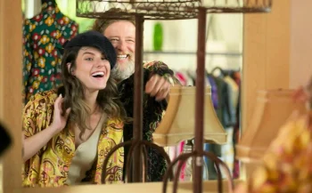 Dimitry Chepovetsky as Caro's landlord Burt and unknown actor as Burt's daughter - Ordinary Girl in a Tiara