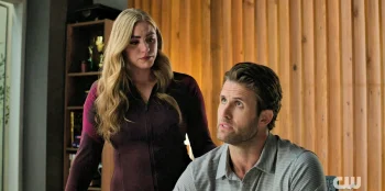 Jessica Sipos as Amy and James Paladino as her husband Colin - Wild Cards 304