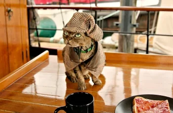 Marc (Jonesy the Cat) in Holmsian garb - Wild Cards 306