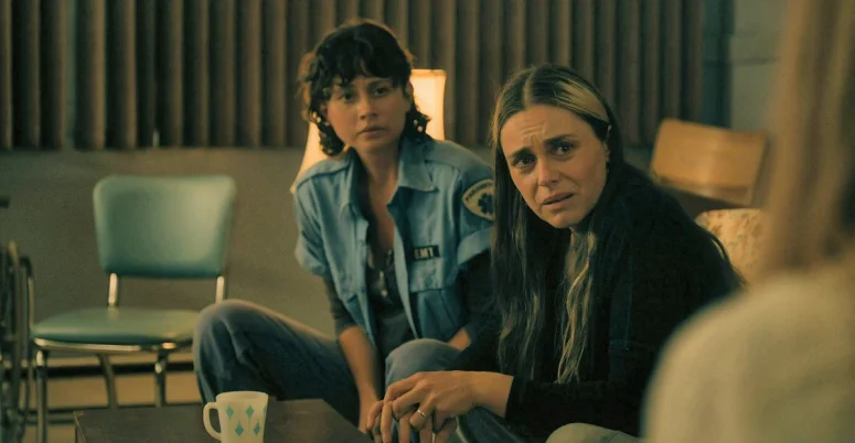 Kristi (Chloe Van Landschoot) and Mari (Kaelen Ohm) react when Sophia calls Mari a 'prophet' - From 405