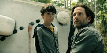 Ethan (Simon Webster) and his father (Eion Bailey) at the RV - From 402