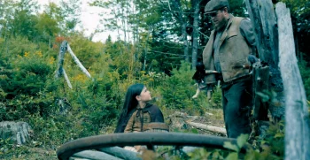 Young Tabitha (Vivian Crooks) and the man (Evan Jesso) who took her dolls from her - From 405