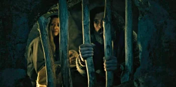 Jade (David Alpay) and Tabitha (Catalina Sandino Moreno) are trapped in a chamber, that once imprisoned at least one of the ghoulish children - From 410