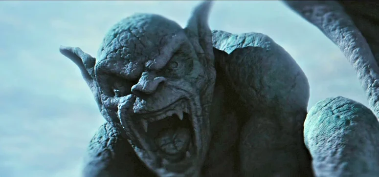 The gargoyle on the church roof turns its head to look directly at Harriet - The Voices of Our Mother