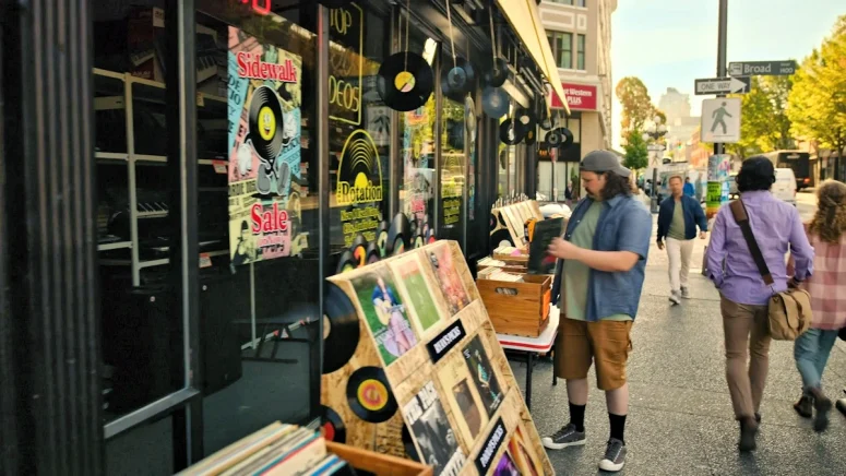 The record store where Ethan worked (Audio Video Replay at 620 Johnson St in Victoria - Private Eyes West Coast 102