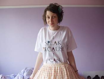 Charlotte and her Laura Marling t-shirt - 2010