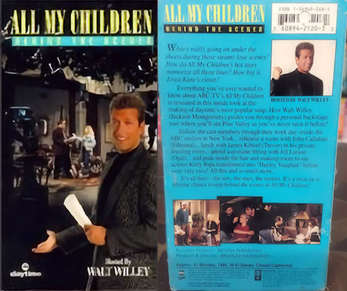 All My Children - Behind the Scenes - 1994 -  VHS front and back covers